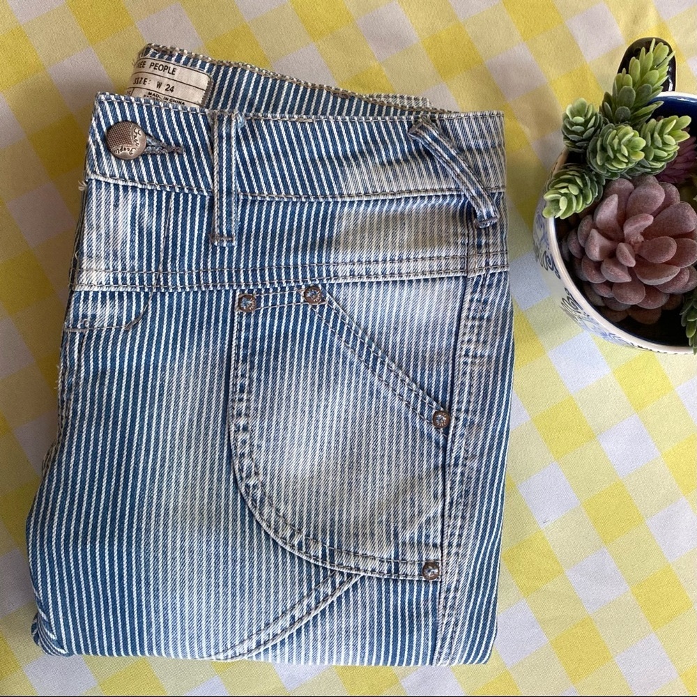 Free People Pinstripe Skinny Jean
